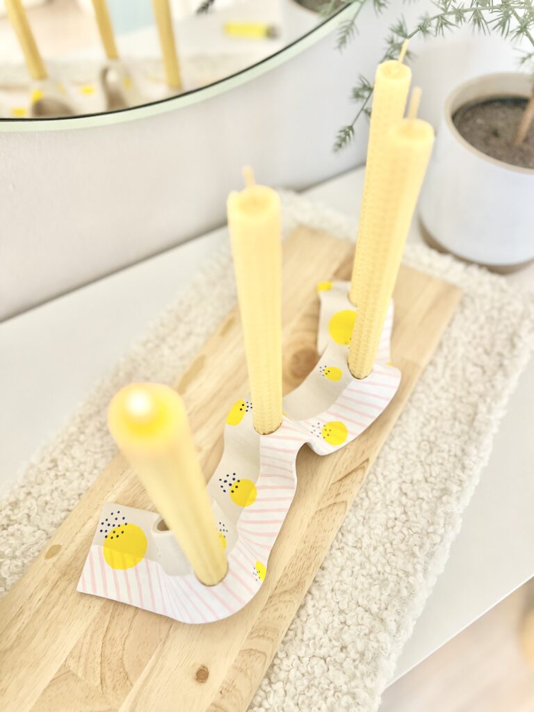 diynachten Kerzenständer mit lufthärtendem Ton von Goerg und Schneider und Gingered Things